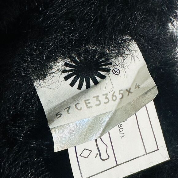 UGG Bailey Button II Toddler Size US 7 Snow Boots Black Suede Wool Lined - Picture 11 of 14